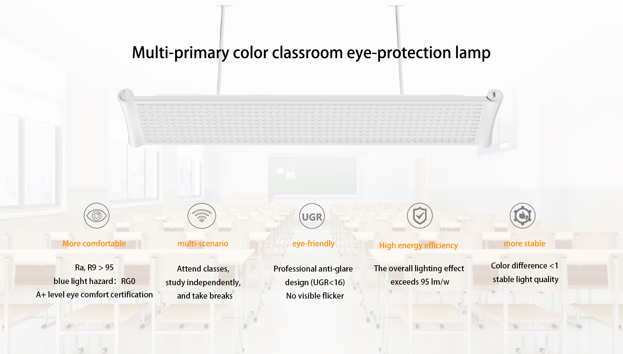 Classroom eye protection lamp